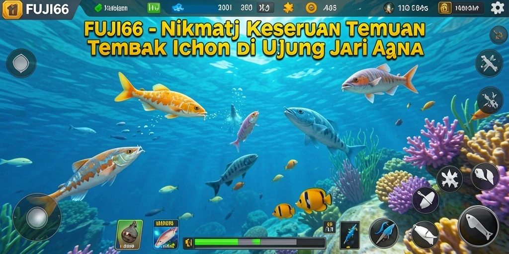 Tampilan menarik dari gameplay Tembak Ikan FUJI66 yang seru.