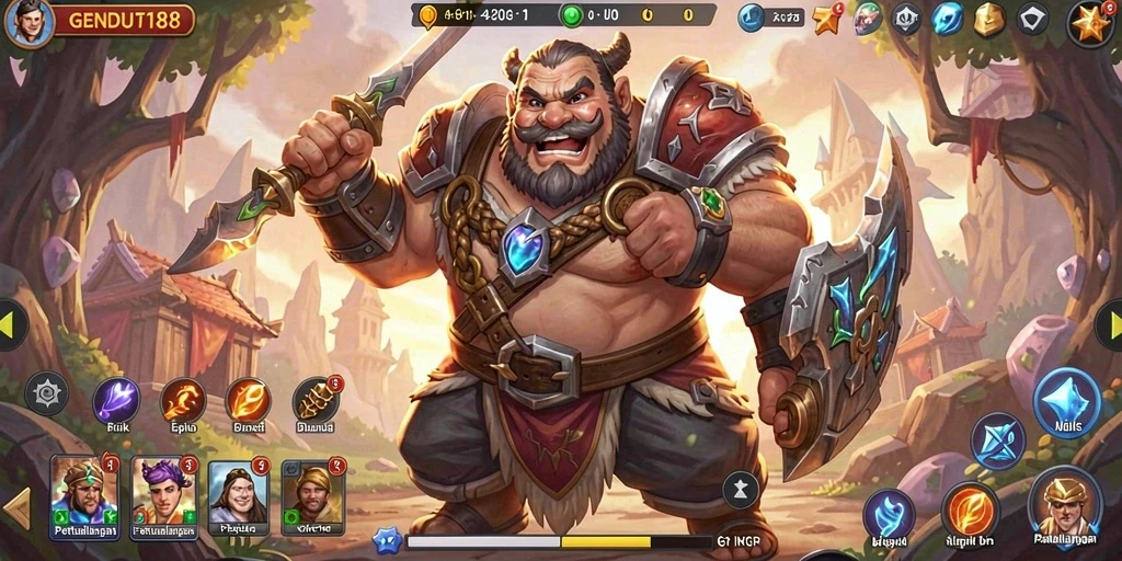 Screenshot gameplay GENDUT188 menampilkan aksi RPG yang seru dan mendebarkan.