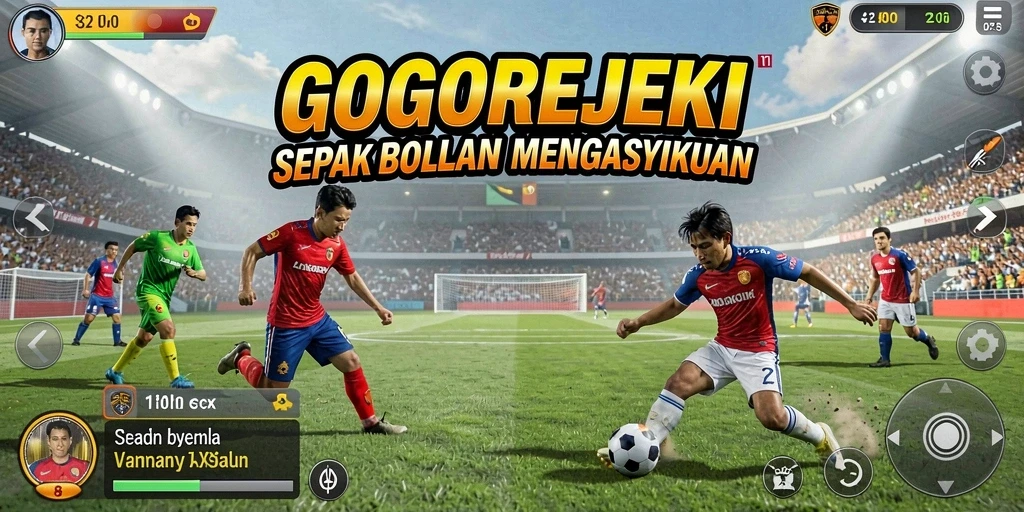 GOGOREJEKI menunjukkan gameplay sepak bola yang dinamis dan menarik.