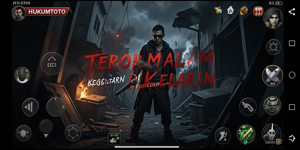Gameplay menegangkan di HUKUMTOTO dengan suasana horror yang intens.