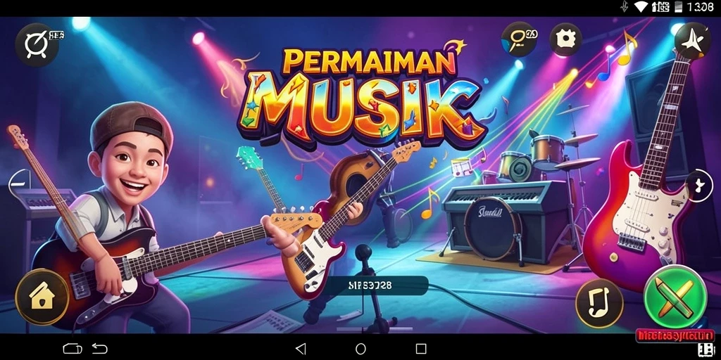 Tampilan gameplay SE328 dengan senyum ceria para pemain musik.